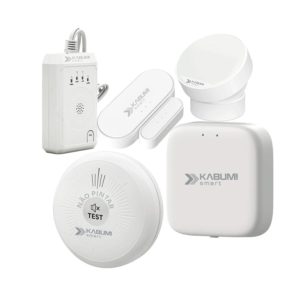 Kit Casa Conectada/Protegida + Zigbee - HUB Gateway Zigbee Balão.info! Smart + Alarme de Fumaça Balão.info! smart Sniffer + Alarme de Gás Balão.info! smart Sniffer + Sensor de Abertura Balão.info! smart Percepta + Sensor de Movimento Balão.info! smart Percepta