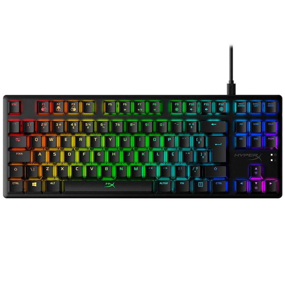 Teclado Mecânico Gamer ( Balão.info) Core, RGB, Switch ( Balão.info) Red, USB Tipo-C, ( Balão.info), Preto - 4P5P3A2#AC4 - foto 2