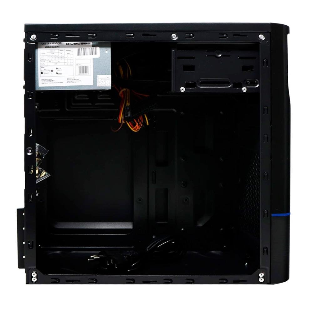 Imagem 7 de 7 do produto Gabinete Bluecase BG-2315B, Mini Tower, Com Fonte, Preto e Azul - BG2315BGCASE
