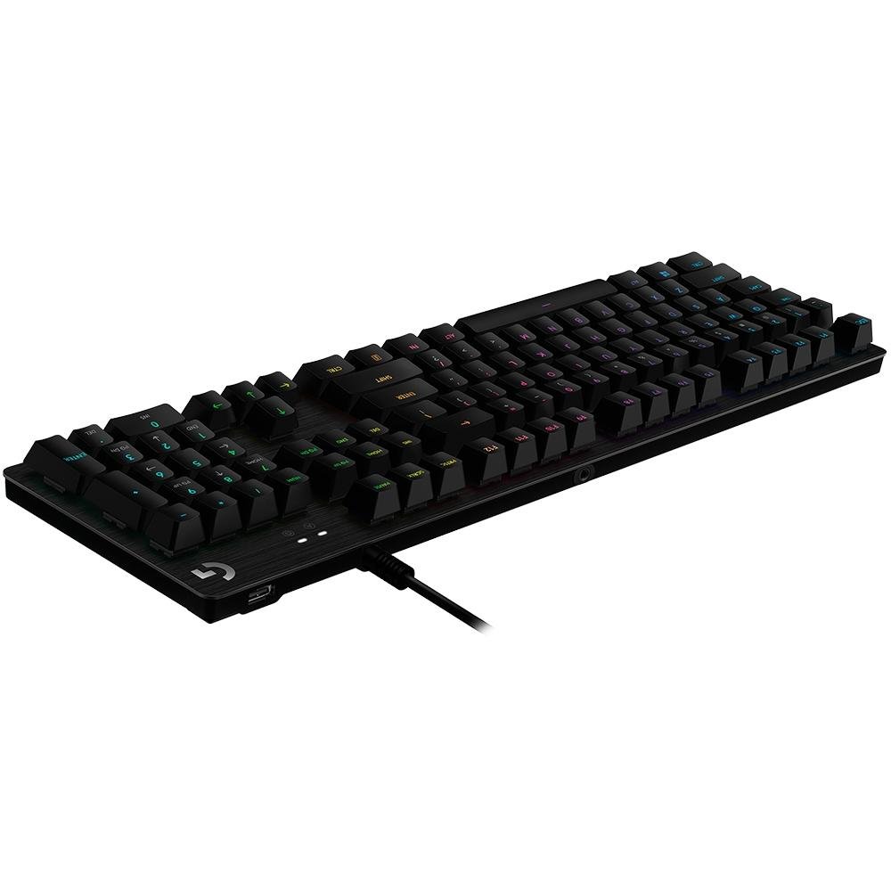 Imagem 3 de 5 do produto Teclado Mecânico Gamer Logitech G512 SE, RGB, Switch Clicky Azul, US - 920-009300