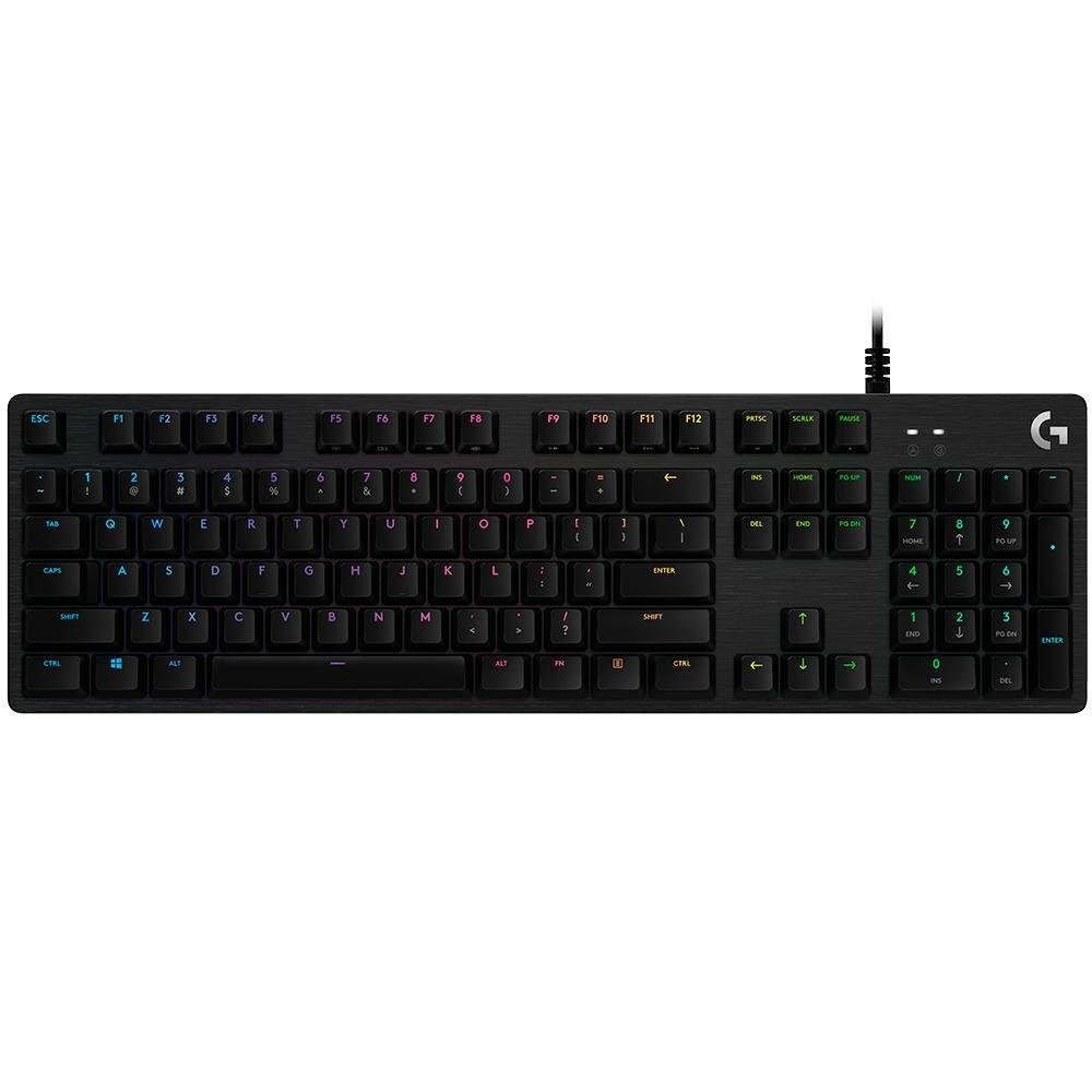 Imagem 2 de 5 do produto Teclado Mecânico Gamer Logitech G512 SE, RGB, Switch Clicky Azul, US - 920-009300