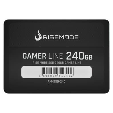 SSD Rise Mode Gamer Line, 240GB, SATA III, Leitura: 530MB/s, Gravação: 520MB/s, Preto - RM-SSD-240