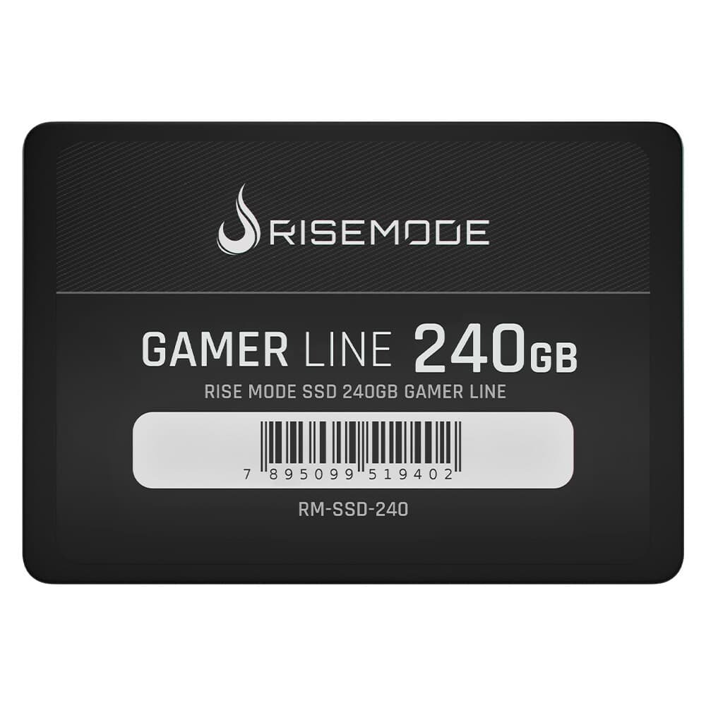 SSD Rise Mode Gamer Line, 240GB, SATA III, Leitura: 530MB/s, Gravação: 520MB/s, Preto - RM-SSD-240