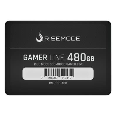 SSD Rise Mode Gamer Line, 480GB, SATA III, Leitura: 530MB/s, Gravação: 520MB/s, Preto - RM-SSD-480