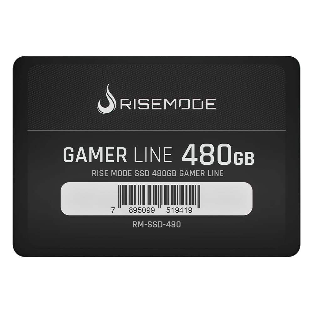 SSD Rise Mode Gamer Line, 480GB, SATA III, Leitura: 530MB/s, Gravação: 520MB/s, Preto - RM-SSD-480