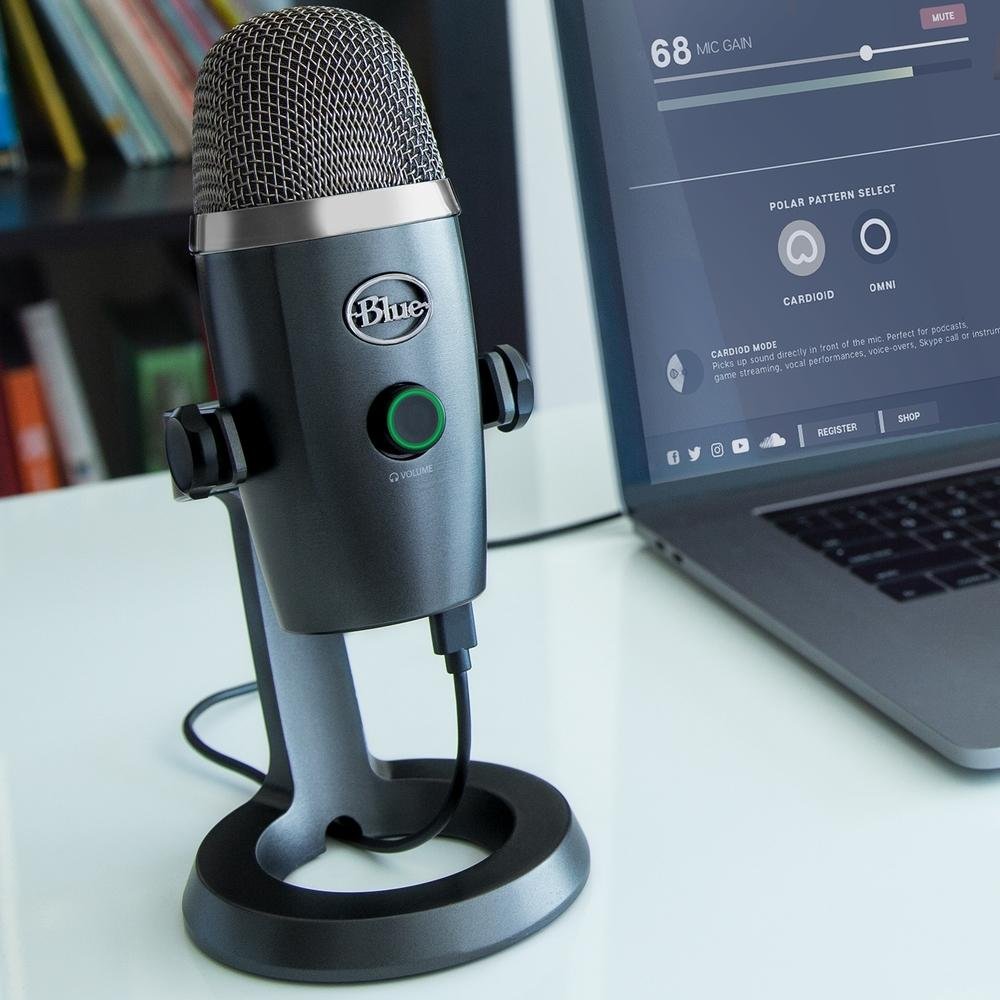 Imagem 10 de 11 do produto Microfone Condensador USB Blue Yeti Nano Cinza - 988-000088