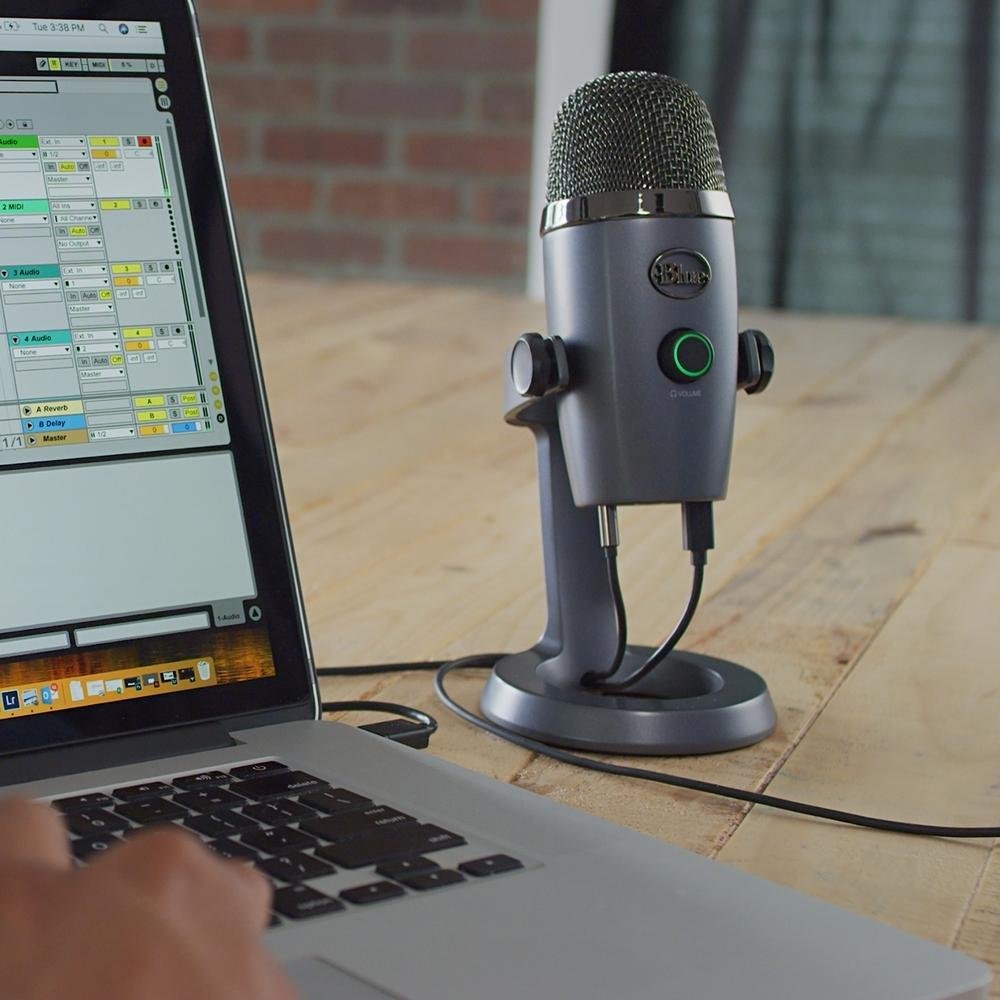 Imagem 7 de 11 do produto Microfone Condensador USB Blue Yeti Nano Cinza - 988-000088