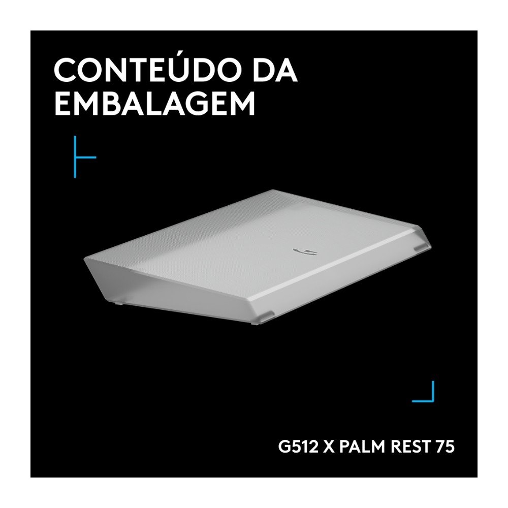 Imagem 6 de 10 do produto Apoio Para as Mãos Logitech G512 X PALM REST 75, Acrílico, LIGHTSYNC, RGB, para Teclado Gamer G512 X 75 - 943-001623