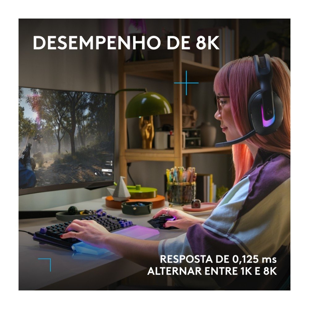Imagem 7 de 11 do produto Teclado Magnético Mecânico Gamer Logitech G512 X 98, Hot swappable, RAPID TRIGGER, RGB LIGHTSYNC, PC e Mac, Layout US - 920-013972