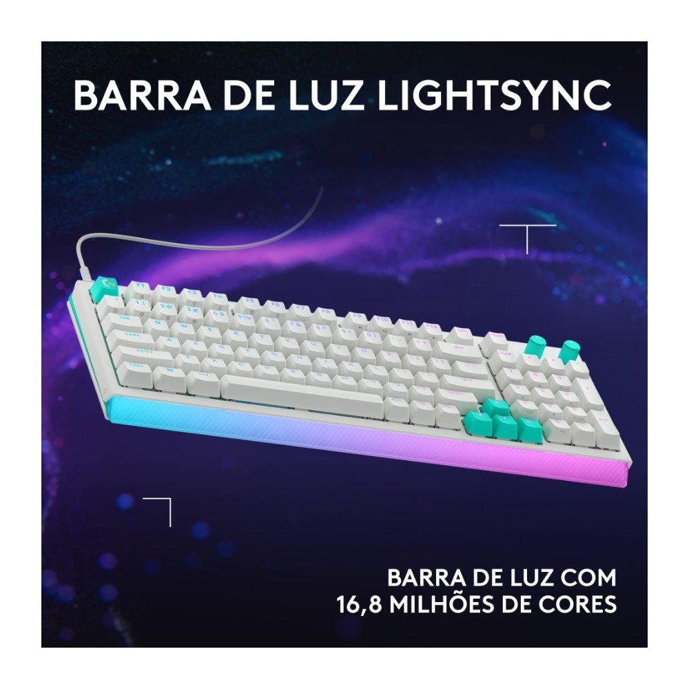 Imagem 9 de 11 do produto Teclado Magnético Mecânico Gamer Logitech G512 X 98, Hot swappable, RAPID TRIGGER, RGB LIGHTSYNC, PC e Mac, Layout US - 920-013996
