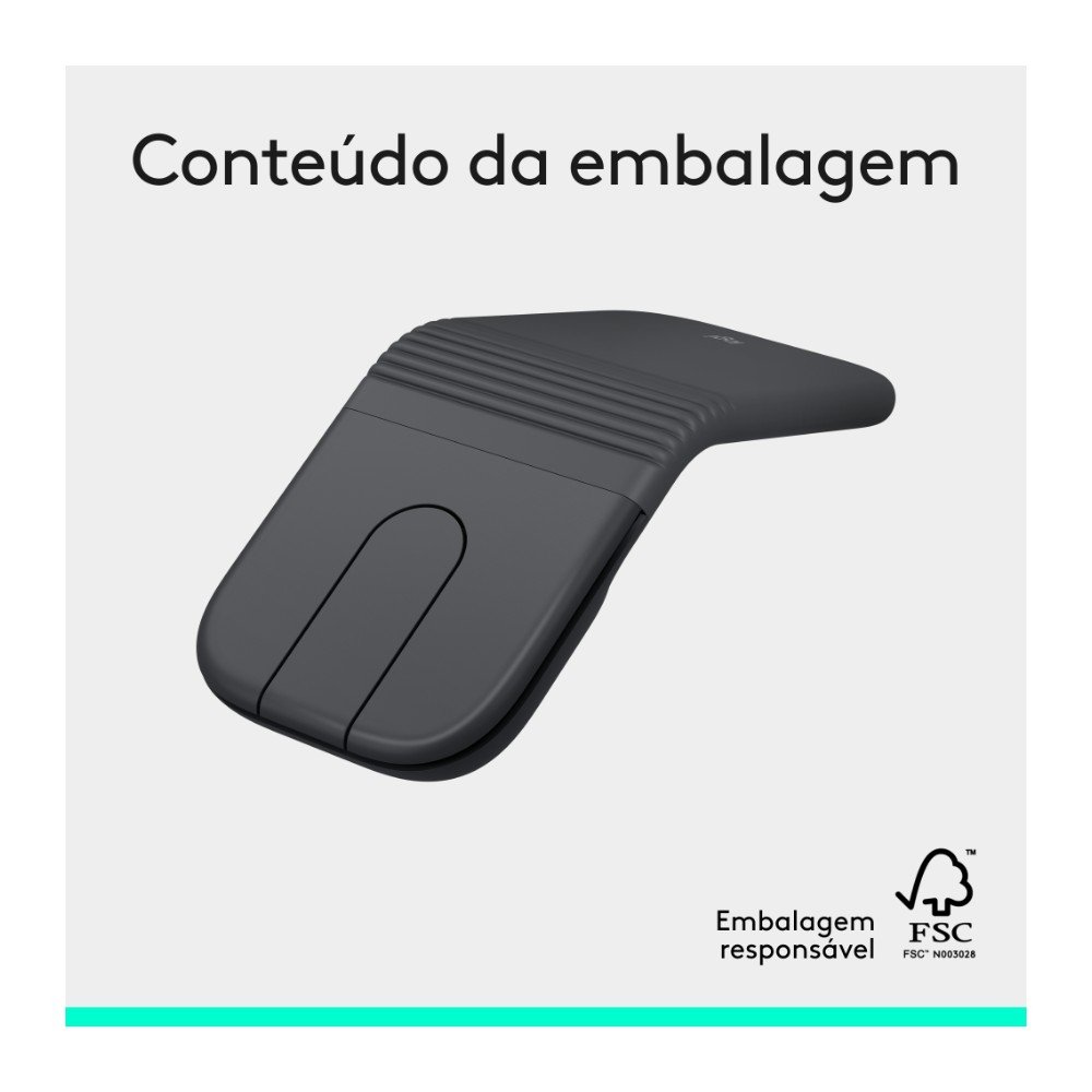 Imagem 7 de 12 do produto Mouse Sem Fio Logitech Mobi Fold, Dobrável e slim, touch scroll, cliques discretos, Bluetooth - 910-007601