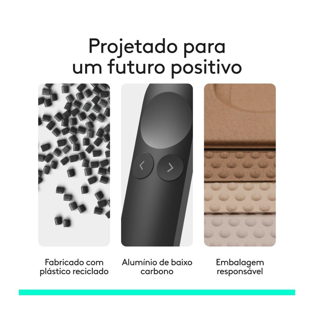 Imagem 11 de 11 do produto Apresentador Sem Fio Logitech Spotlight 2, Bluetooth, Sensação Tátil, Personalizáveis, Ponteiro Laser, USB-C, Grafite - 910-007668