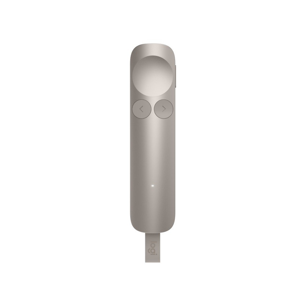 Apresentador Sem Fio Logitech Spotlight 2, Bluetooth, Sensação Tátil, Personalizáveis, Ponteiro Laser, USB-C, Cinza Areia - 910-007670