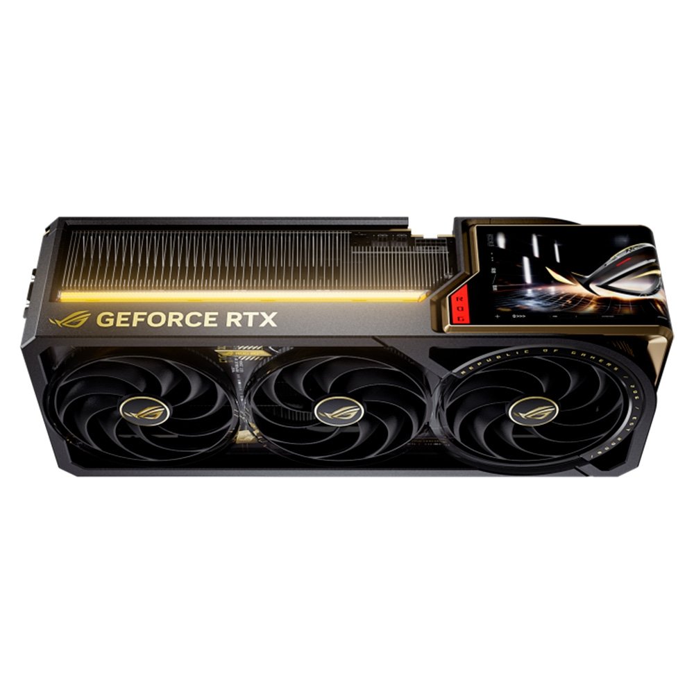 Imagem 8 de 13 do produto Placa de Vídeo ASUS ROG NVIDIA GeForce RTX 5090 Edition 20, 32GB, GDDR7, PCI Express 5.0, Tela AMOLED, AURA SYNC ARGB - 90YV0NF3-M0NA00