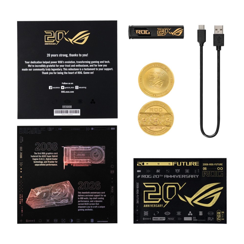 Imagem 11 de 13 do produto Placa de Vídeo ASUS ROG NVIDIA GeForce RTX 5090 Edition 20, 32GB, GDDR7, PCI Express 5.0, Tela AMOLED, AURA SYNC ARGB - 90YV0NF3-M0NA00