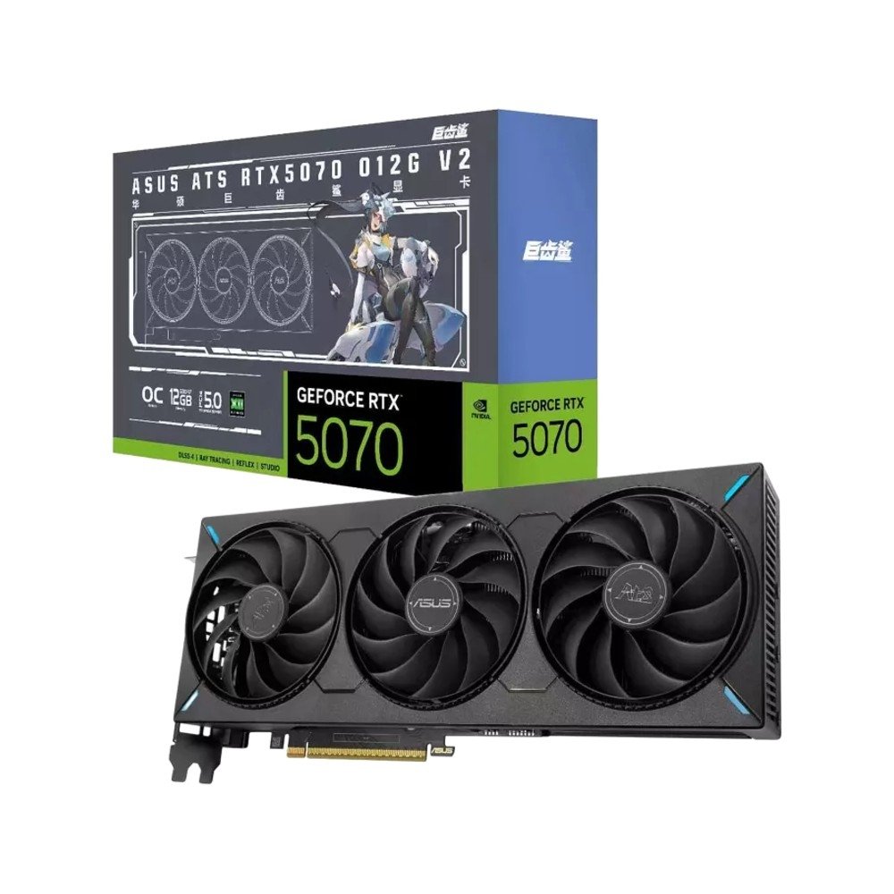 Imagem 5 de 6 do produto Placa de Vídeo ASUS RTX 5070 ATS OC V2 NVIDIA, Sem RGB, 12GB GDDR7 - 90YV0M1E-M0NA00