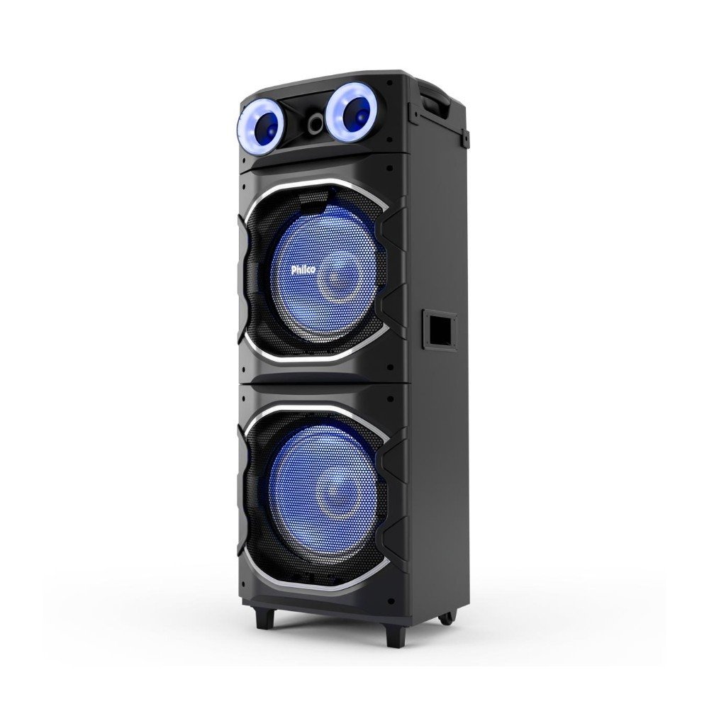 Caixa de Som Amplificada Philco PCX26000, Bluetooth, LED, Flash Light, Bivolt, Preta - 56603814 - view 3