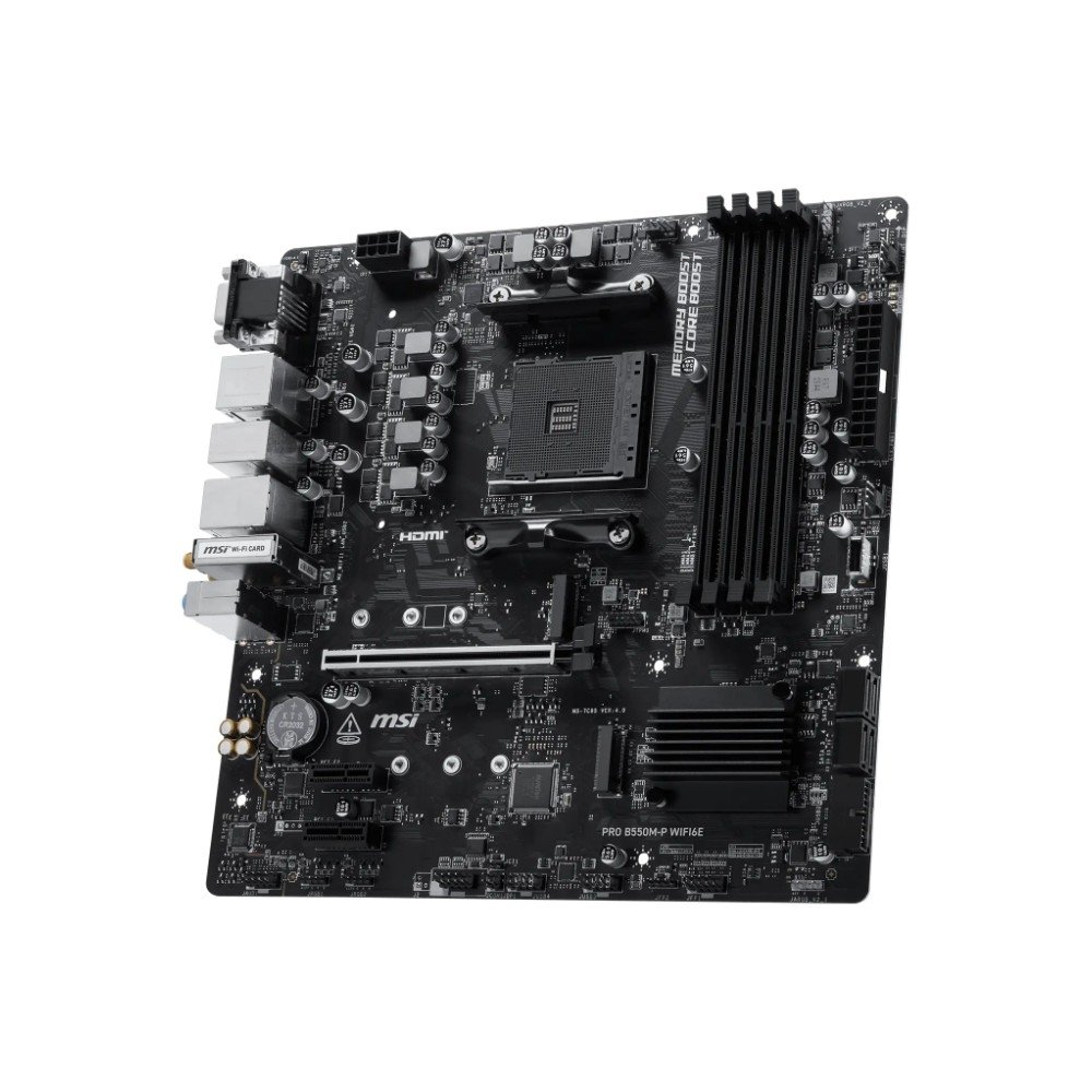 Placa-Mãe MSI PRO B550M-P WIFI6E, AMD AM4, mATX, DDR4, Wi-Fi 6E, Bluetooth - PROB550MPWIFE6E - view 4