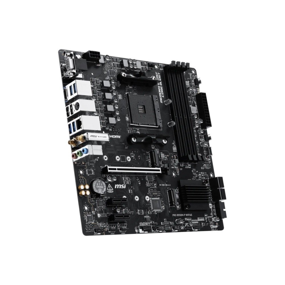 Placa-Mãe MSI PRO B550M-P WIFI6E, AMD AM4, mATX, DDR4, Wi-Fi 6E, Bluetooth - PROB550MPWIFE6E - view 3