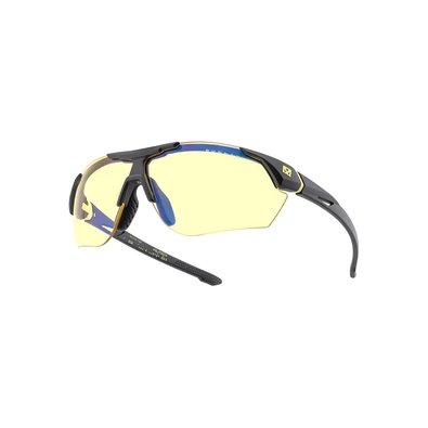 Óculos Gamer Gunnar Cyberpunk Militech, Onyx e Signal Yellow, Lentes Amber - CYB-MIL01