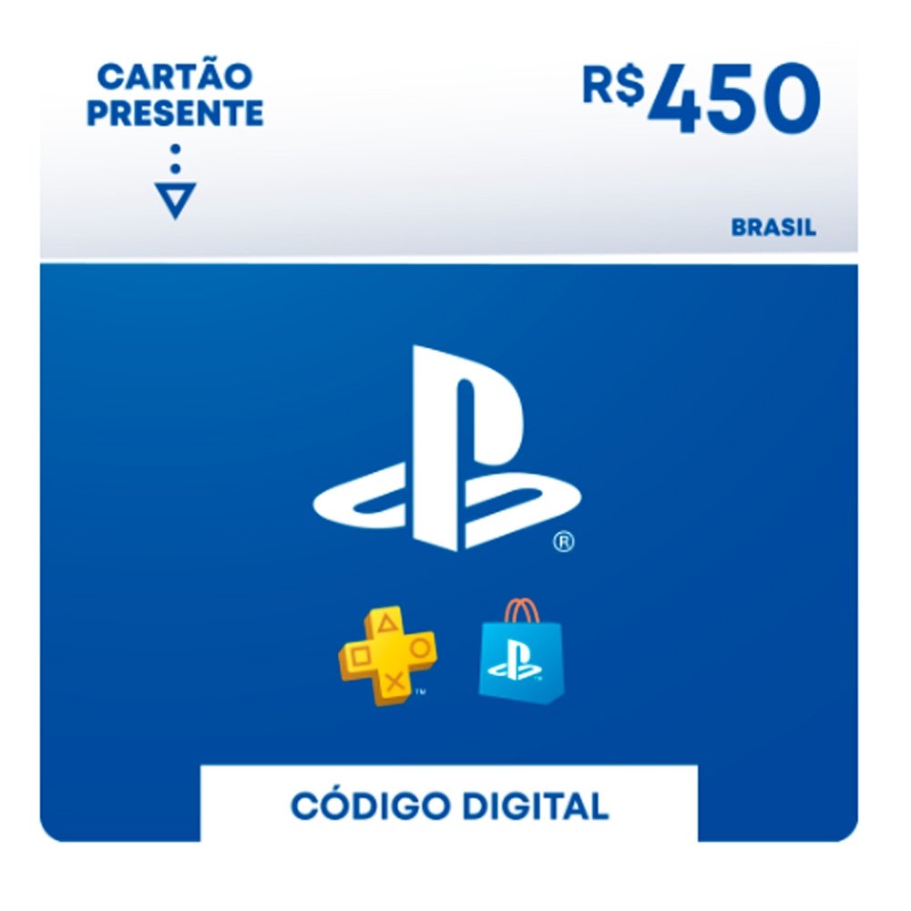 R$450 PlayStation Store - Cartão Presente Digital [Brasil]