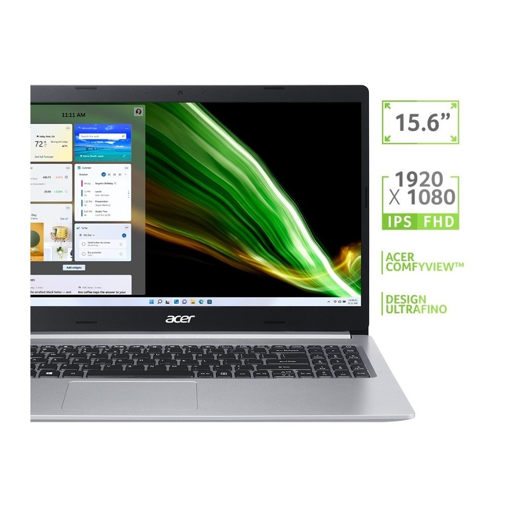 Notebook Acer Aspire 5 A515-45-R2A3, AMD Ryzen 5 5500U, 8GB RAM, SSD 512GB, Tela 15.6" Full HD, Windows 11, Prata - A515-45-R2A3 - view 6