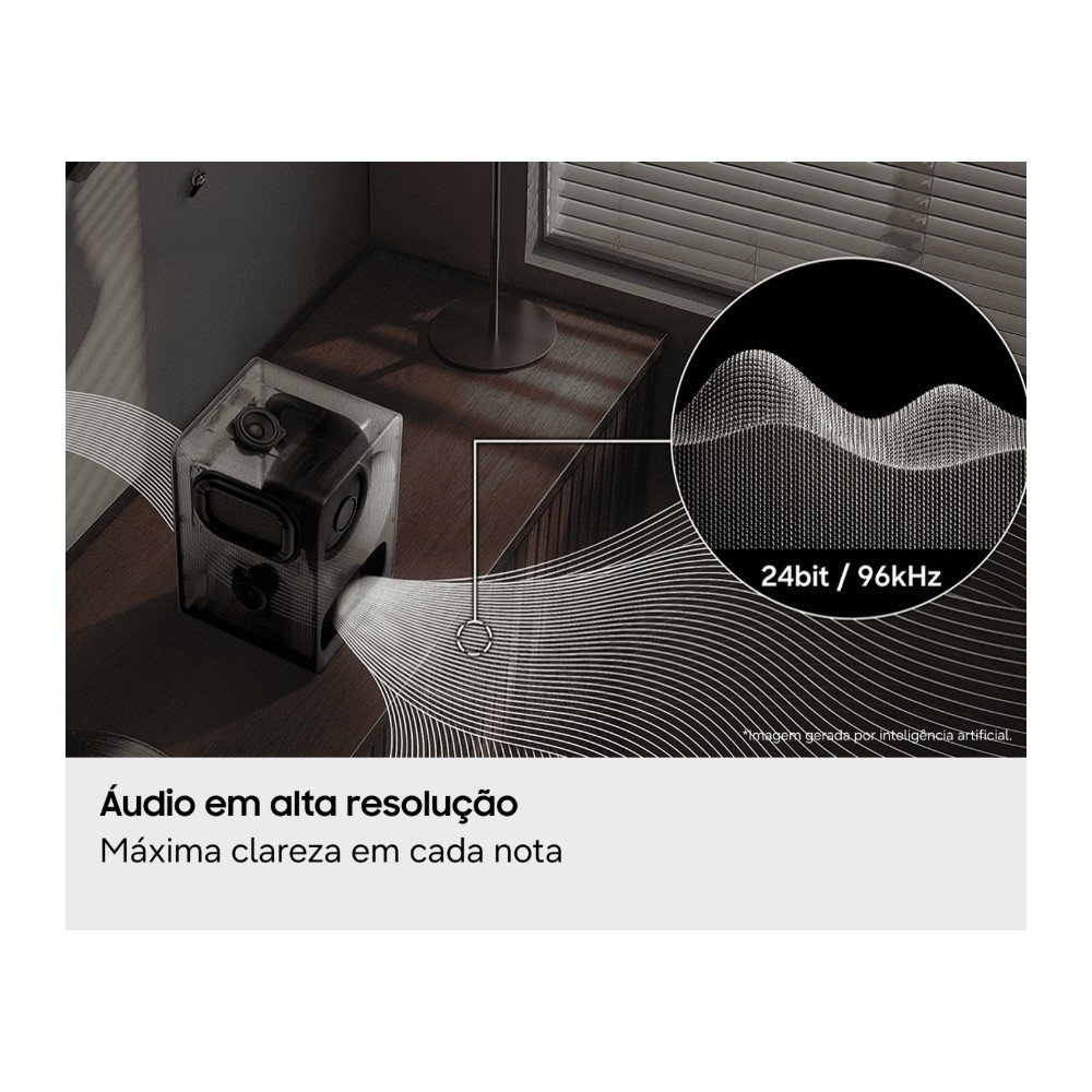 Imagem 10 de 10 do produto Caixa de Som Wi-Fi Samsung Music Studio 7 LS70H, 3.1.1 Canais, Dolby Atmos, Alexa Integrada, Preto - HW-LS70H