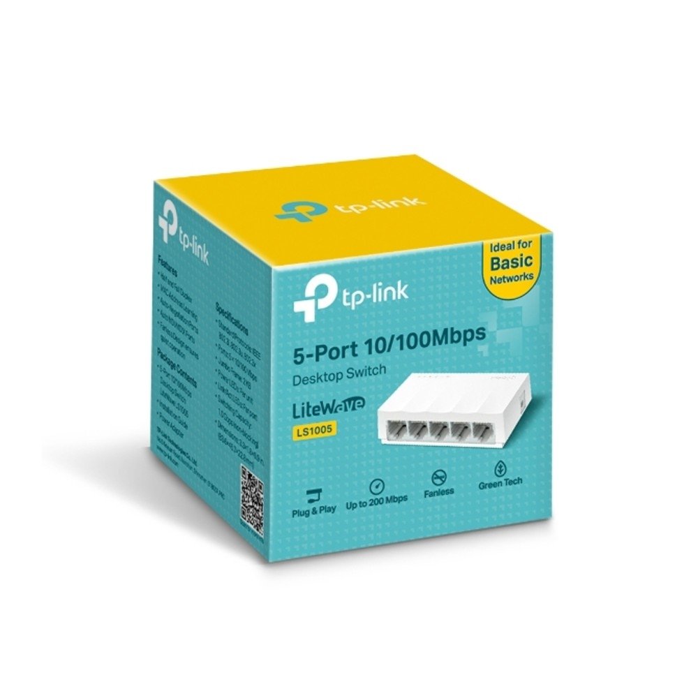 Switch TP-Link TL-SF1005D 10/100Mbps, Fast Ethernet, 5 Portas - 1700000475*00038 - view 5