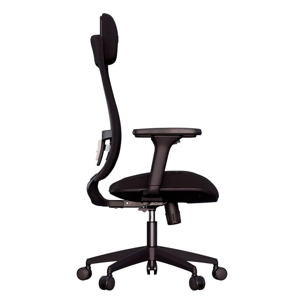 Kit com 5 Cadeiras Office Elements ROI, Até 120kg, Reclinável, Cilindro Classe 4, Nylon, Preto - ( Balão.info - foto 8
