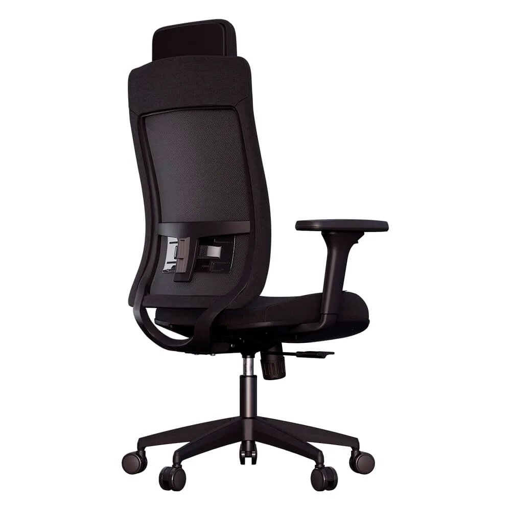 Kit com 5 Cadeiras Office Elements ROI, Até 120kg, Reclinável, Cilindro Classe 4, Nylon, Preto - ( Balão.info - foto 4