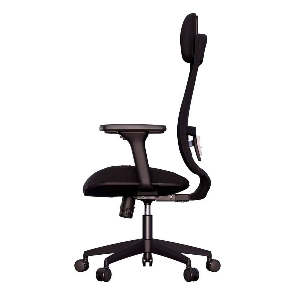 Kit com 5 Cadeiras Office Elements ROI, Até 120kg, Reclinável, Cilindro Classe 4, Nylon, Preto - ( Balão.info - foto 7