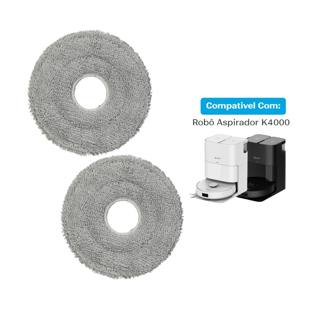 Par de Pano MOP para Robô Aspirador de pó KABUM! smart K4000 - KSHPR564