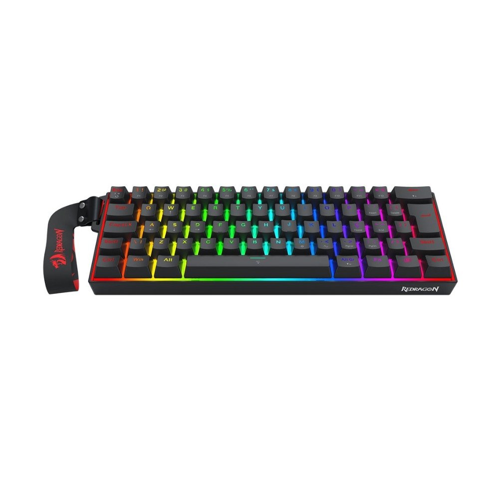 Imagem 3 de 8 do produto Teclado Magnético Gamer Redragon Fizz Magnetic+, RGB, 60%, Switch AmberMag Linear, Rapid Trigger, 8000Hz, ABNT2, Preto - K617RGB-MP-PT