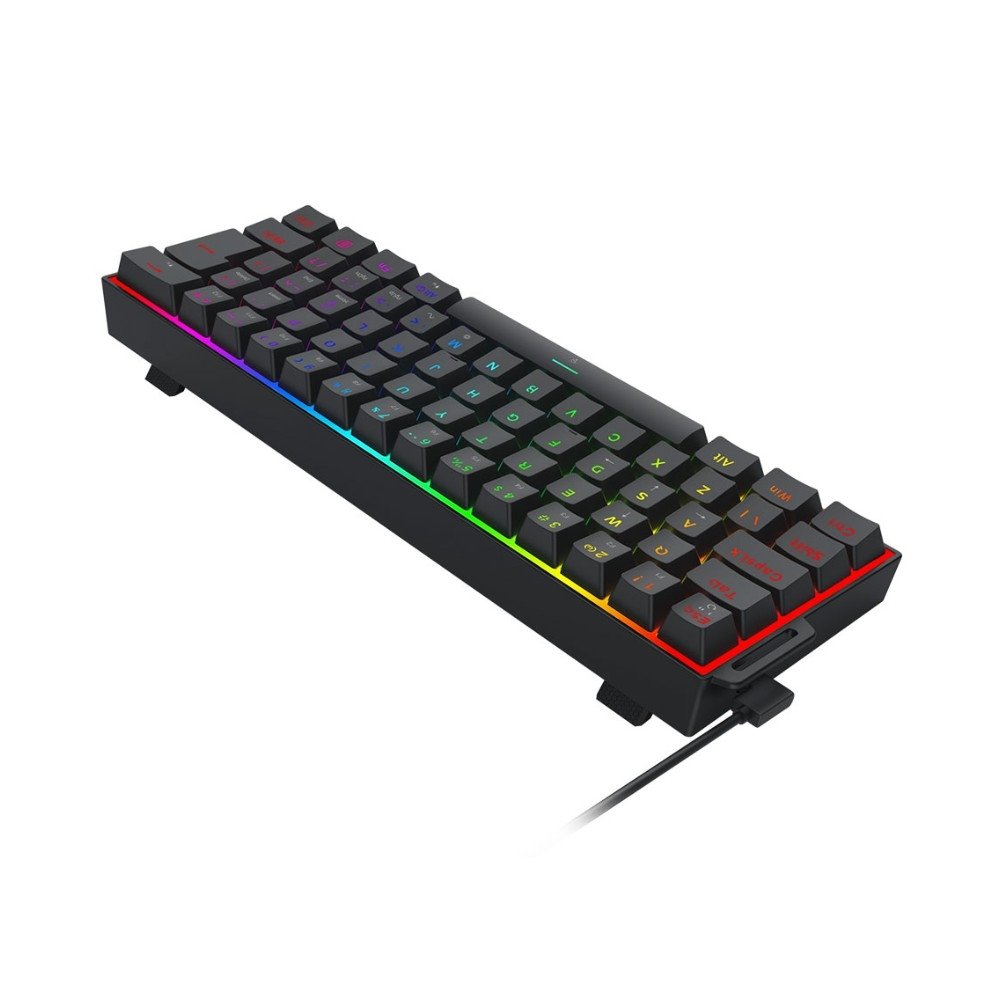 Imagem 4 de 8 do produto Teclado Magnético Gamer Redragon Fizz Magnetic+, RGB, 60%, Switch AmberMag Linear, Rapid Trigger, 8000Hz, ABNT2, Preto - K617RGB-MP-PT