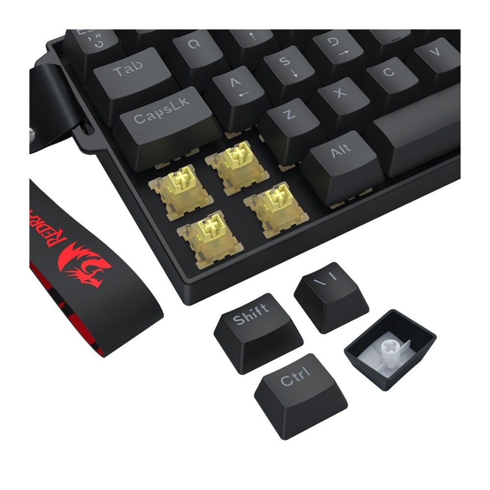 Imagem 8 de 8 do produto Teclado Magnético Gamer Redragon Fizz Magnetic+, RGB, 60%, Switch AmberMag Linear, Rapid Trigger, 8000Hz, ABNT2, Preto - K617RGB-MP-PT