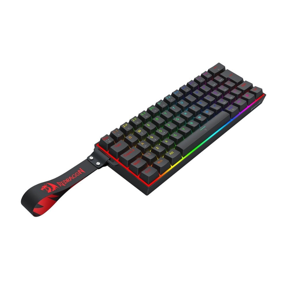 Imagem 7 de 8 do produto Teclado Magnético Gamer Redragon Fizz Magnetic+, RGB, 60%, Switch AmberMag Linear, Rapid Trigger, 8000Hz, ABNT2, Preto - K617RGB-MP-PT