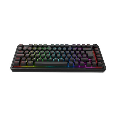 Teclado Gamer Sem Fio Redragon Finke K715B, RGB, 75%, Switch Dragon Chant, QMK-VIA, Bluetooth, USB-C, Knob de Volume, Preto - K715B PT