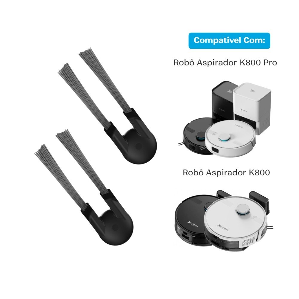 Escovas Laterais para Robô Aspirador de pó KABUM! smart K800/K800 Pro - KSHPR515