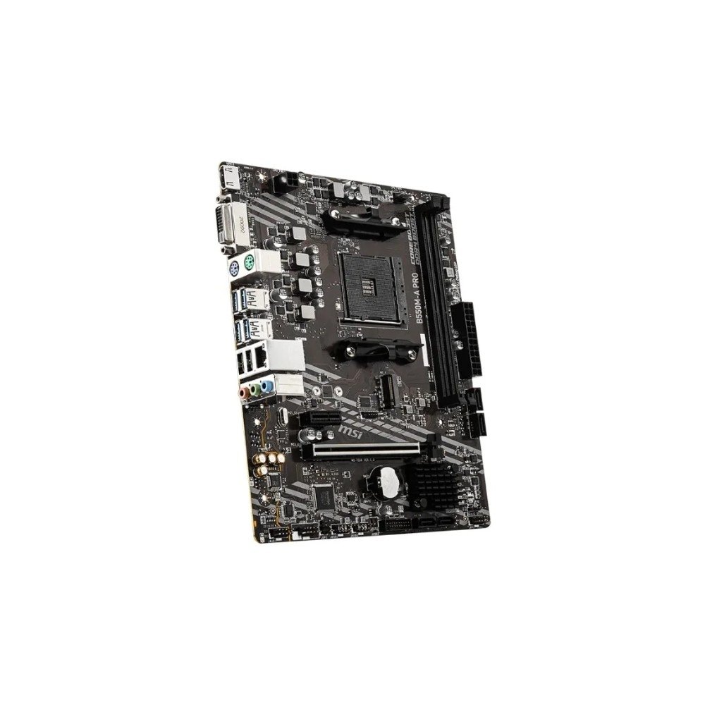 Placa-Mãe MSI B550M-A PRO + Processador AMD Ryzen 7 5700X + Air Cooler Gamer Rise Mode Z5 Placa-Mãe MSI B550M-A PRO + Processador AMD Ryzen 7 5700X + Air Cooler Gamer Rise Mode Z5