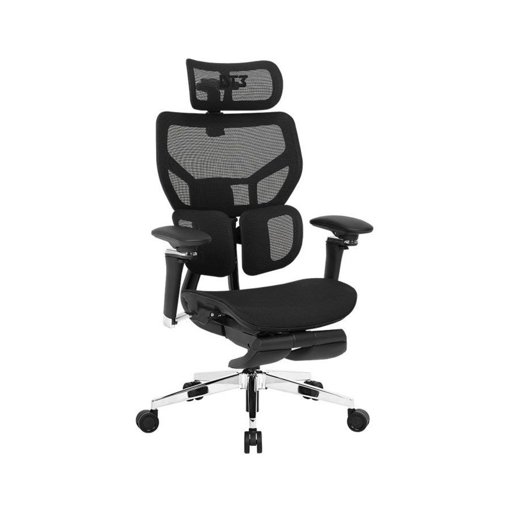 Cadeira Office DT3 Glacius Mesh FT, Ajuste de altura, Mesh, com Apoio para os Pés, Preta - 14742-8 - view 2