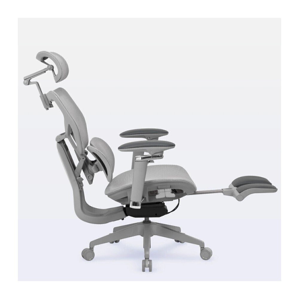 Cadeira Office DT3 Glacius Mesh FT, Ajuste de altura, Mesh, com Apoio para os Pés, Cinza - 14743-9 - view 6