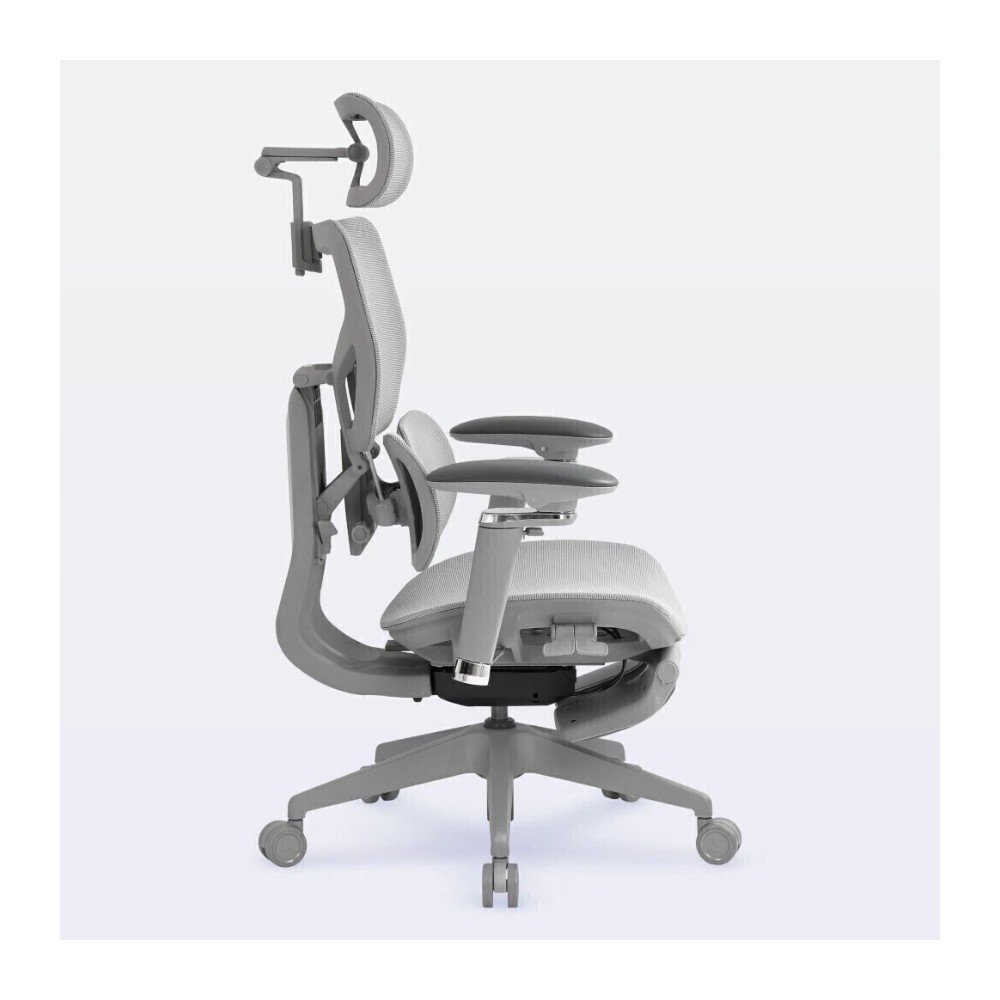 Cadeira Office DT3 Glacius Mesh FT, Ajuste de altura, Mesh, com Apoio para os Pés, Cinza - 14743-9 - view 3