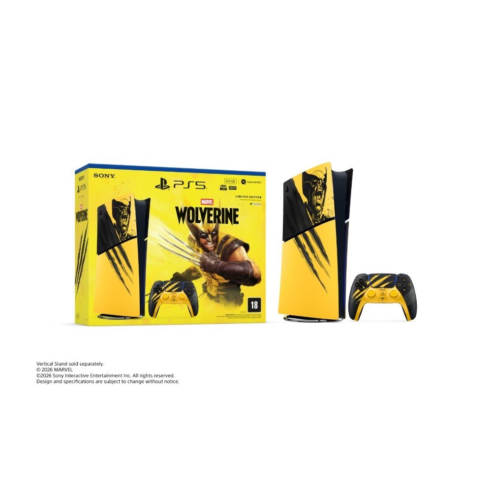 Console PlayStation 5 Sony Edição Digital Marvel's Wolverine Pacote de Edição Limitada, 825 GB, Amarelo - 1000056865