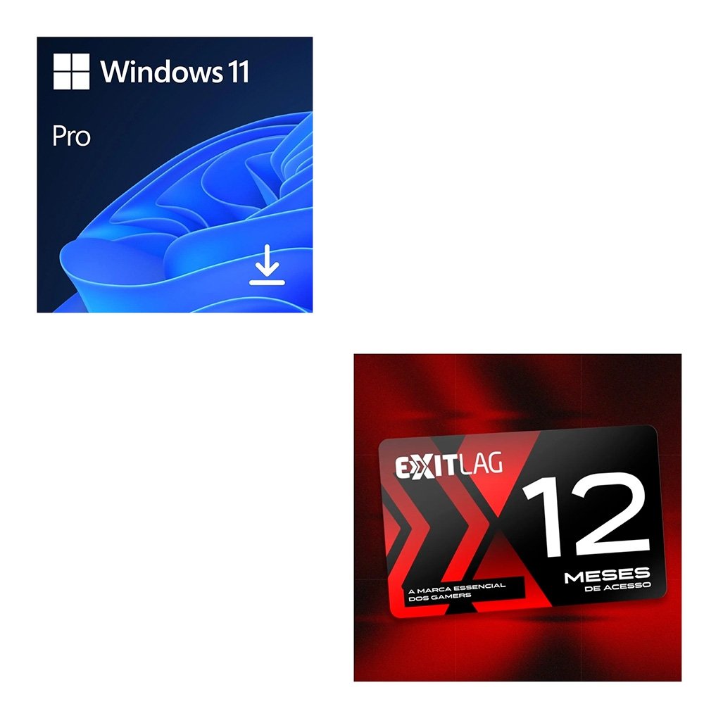 Microsoft Windows 11 Pro 64 Bits ESD + ExitLag 1 Ano