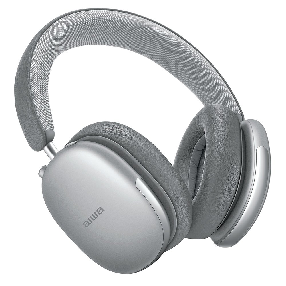 Headphone Sem Fio Aiwa HP-06-S, Bluetooth, Cancelamento de Ruído ANC, ENC, Prata - AWS-HP-06-S