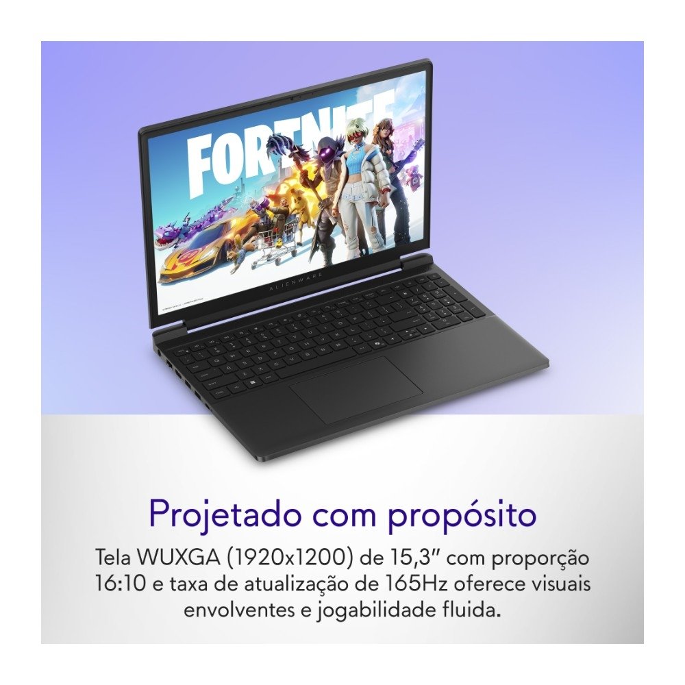 Imagem 5 de 13 do produto Notebook Gamer Dell Alienware 15, Intel Core i5, 8GB RAM, SSD 512GB, 15.3" WUXGA, NVIDIA GeForce RTX 4050, Windows 11, Preto - DA15-C5210H-A30