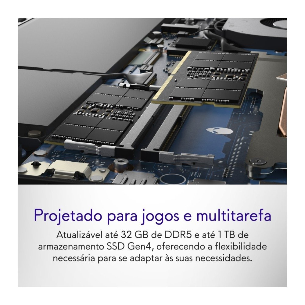 Imagem 9 de 13 do produto Notebook Gamer Dell Alienware 15, Intel Core i5, 8GB RAM, SSD 512GB, 15.3" WUXGA, NVIDIA GeForce RTX 4050, Windows 11, Preto - DA15-C5210H-A30