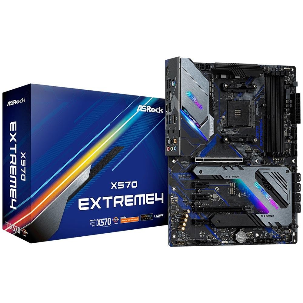 Placa Mãe ASRock X570 Extreme4, AMD AM4, ATX, DDR4 | KaBuM! Placa Mãe ASRock X570 Extreme4, AMD AM4, ATX, DDR4 | KaBuM!