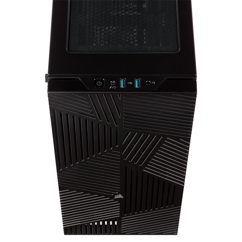 Gabinete Gamer Corsair 275R Airflow, Mid-Tower, ATX, Lateral em Vidro Temperado, Com FAN, Preto - CC-9011181-WW