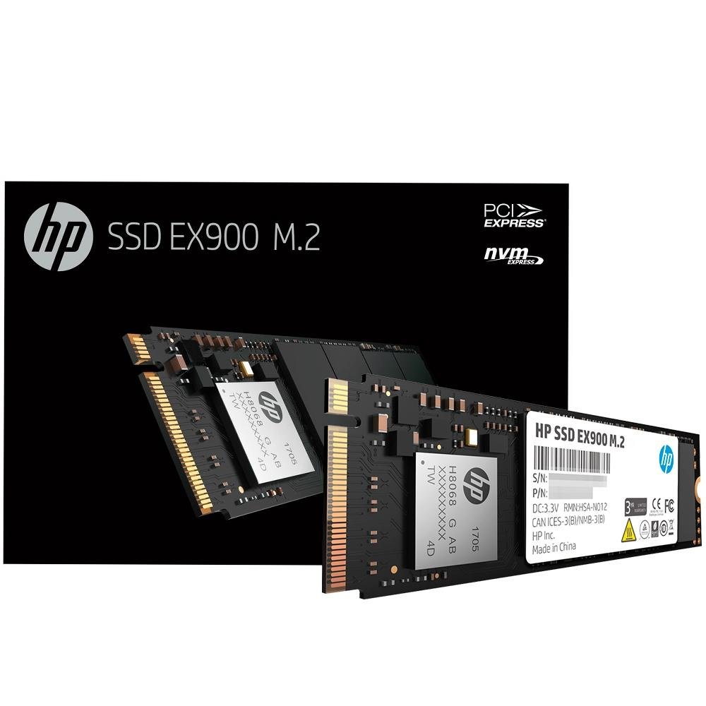 SSD 250 GB HP EX900, M.2, PCIe NVMe, Leitura: 2100MB/s e Gravação
